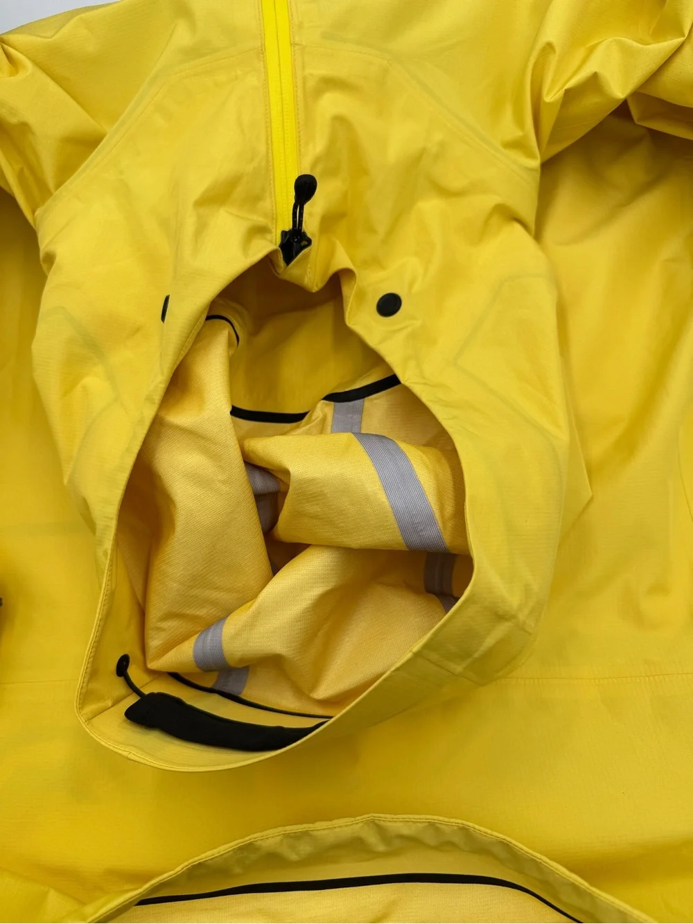 Polo by Ralph Lauren Bright Yellow Hooded Raincoat with Black Trim NWT! 🆕